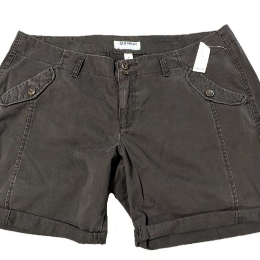 Old Navy Black Cotton Shorts Size 16 NWT